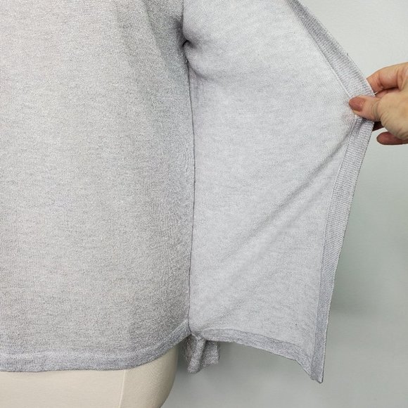 Elementz Silver Gray Embellished Sparkly Knit Top NEW NWT Size M - Picture 8 of 16